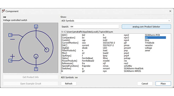 如何在LTspice中添加電壓控制開(kāi)關(guān)